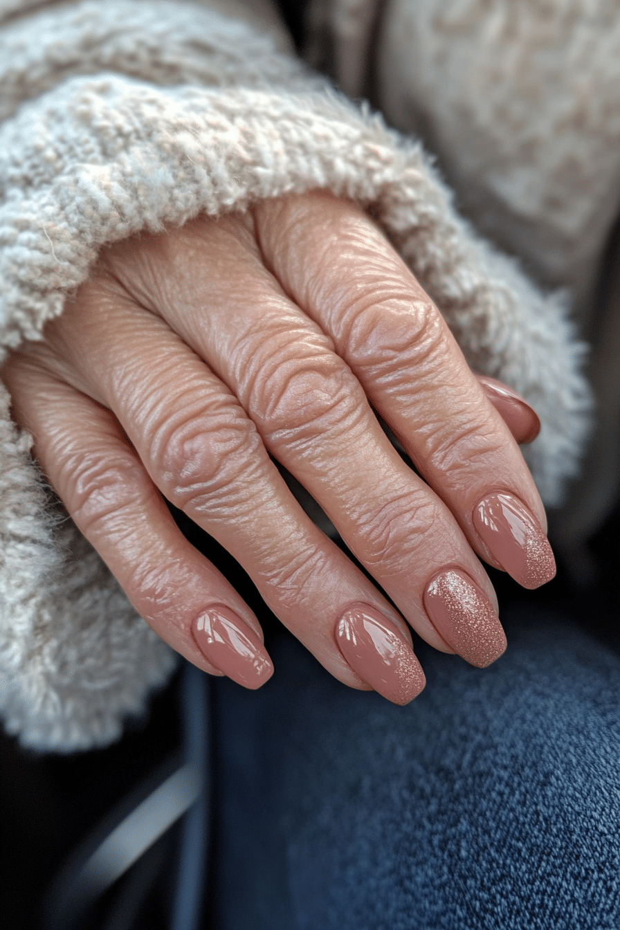 18. Dusty Rose Delight (Nail Design Ideas For Women Over 60) - Nail Design Ideas For Women Over 60