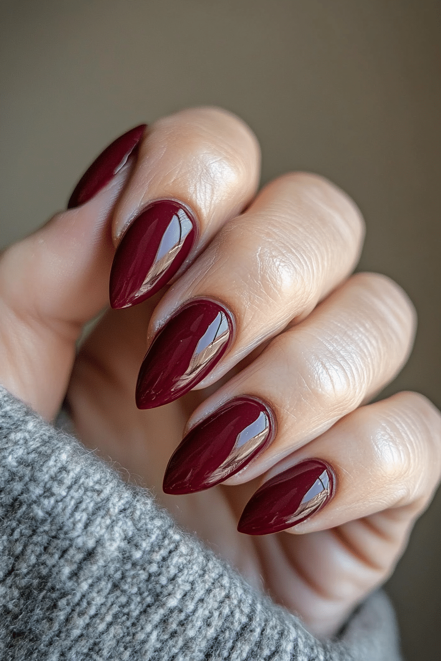 25. Berry Wine Opulence (Nail Design Ideas For Women Over 60) - Nail Design Ideas For Women Over 60