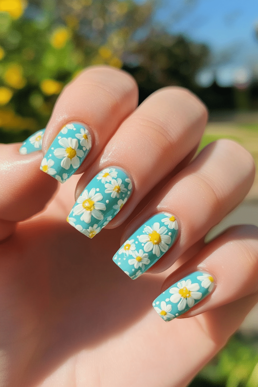 14. Buttercup Sunshine (Flower Nail Design Ideas) - Flower Nail Design Ideas
