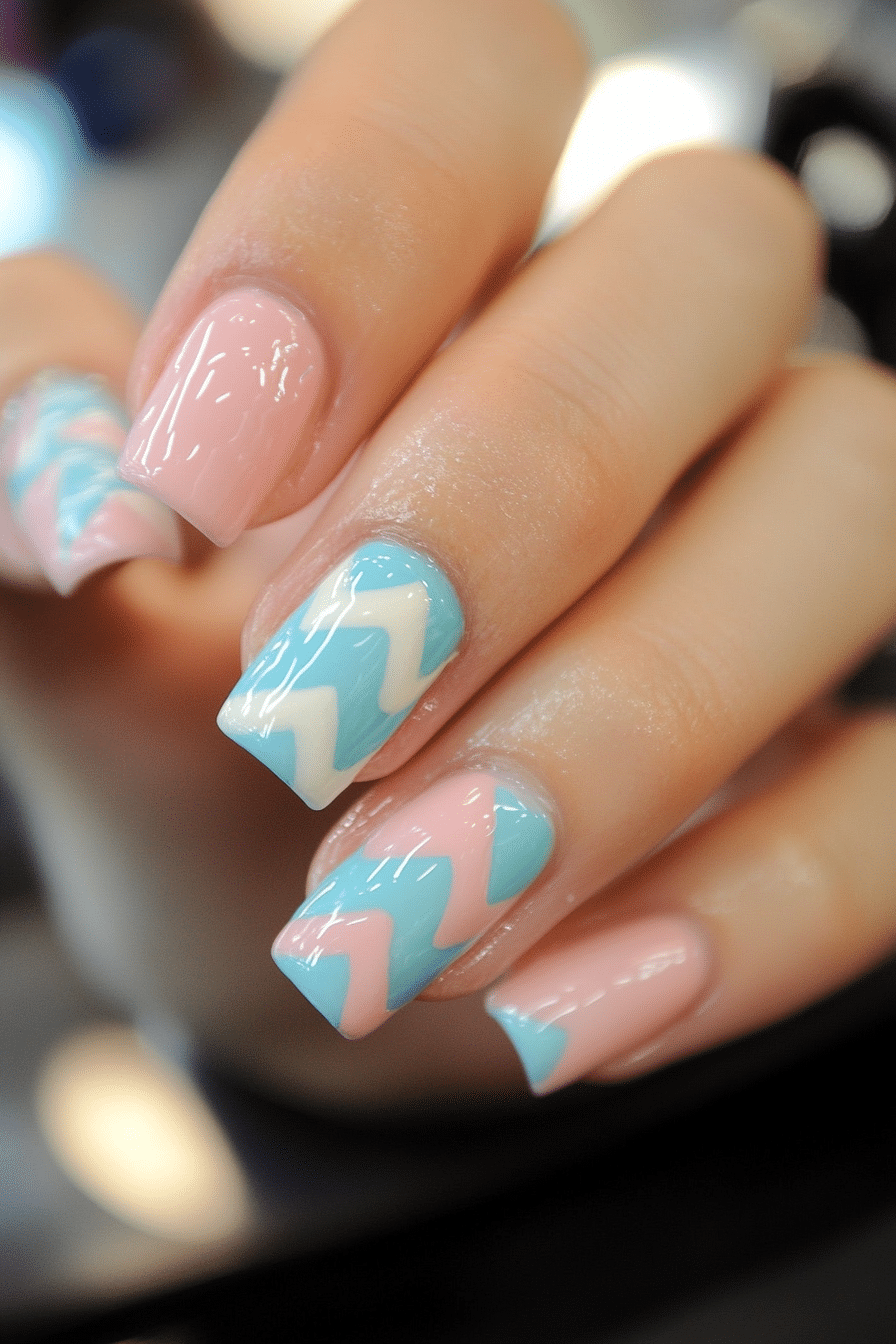 5. Pastel Dream (Zig Zag Nail Design Ideas) - Zig Zag Nail Design Ideas