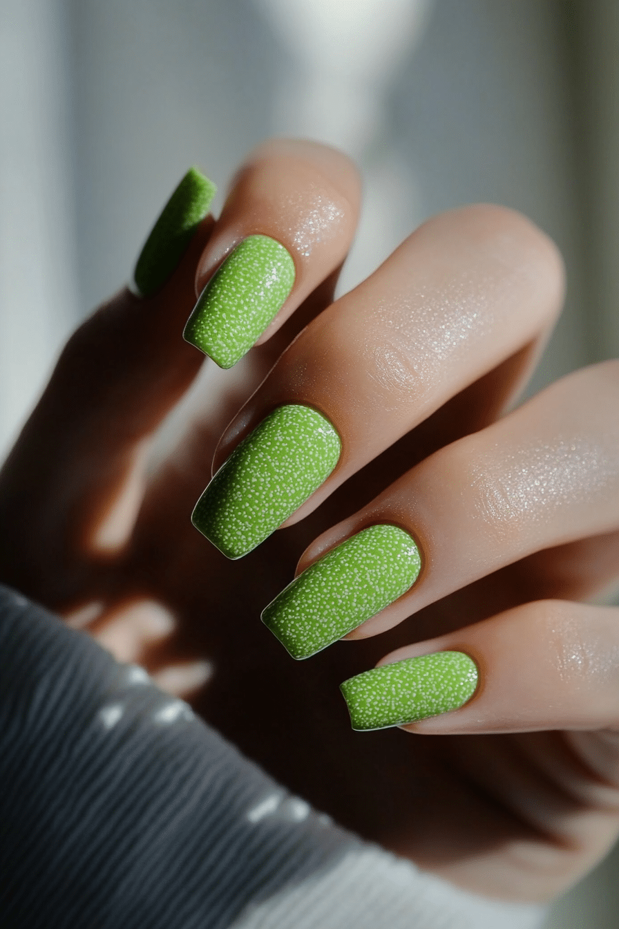 6. Pistachio Pebble Art (Green Nail Design Ideas) - Green Nail Design Ideas