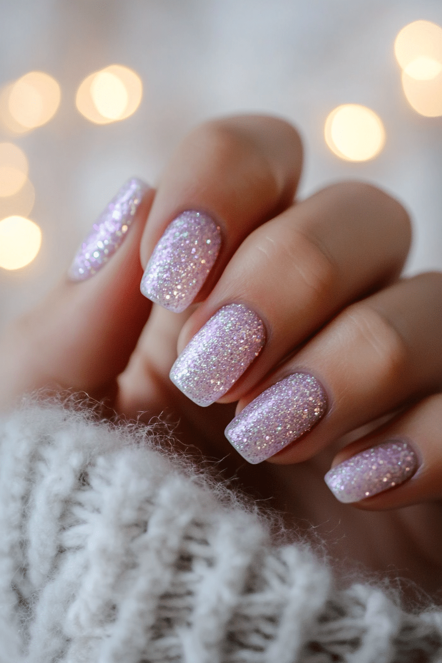 7. Iridescent Lilac Dust (Glitter Sparkle Nail Design Ideas) - Glitter Sparkle Nail Design Ideas