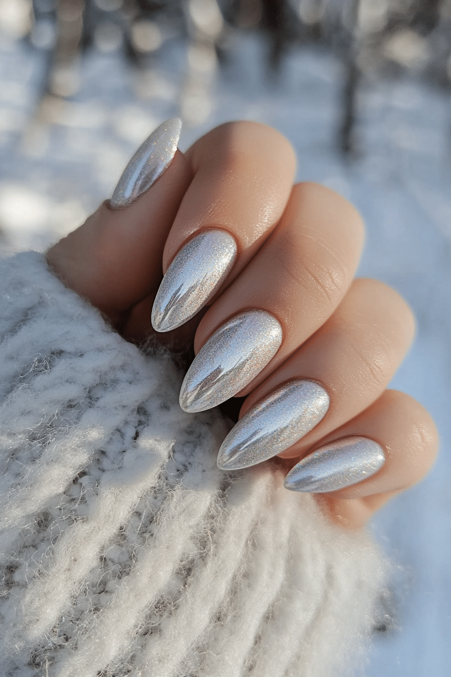 9. Arctic Moonstone (Winter Nail Design Ideas) - Winter Nail Design Ideas