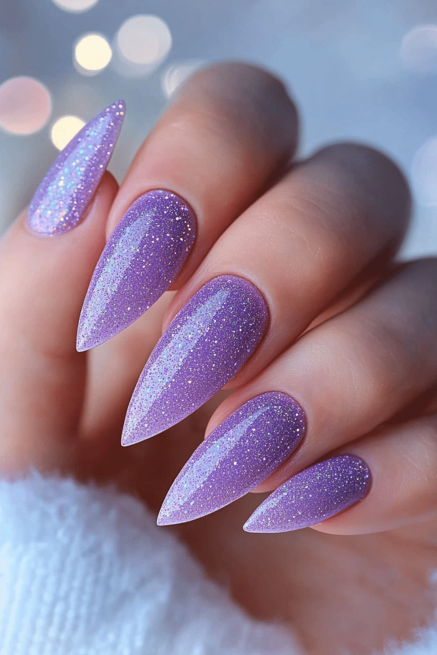 10. Sugarplum Sparkle (Winter Nail Design Ideas) - Winter Nail Design Ideas