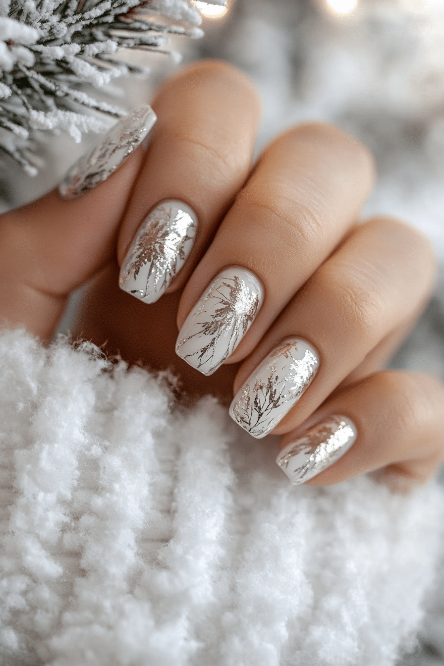 14. Silver Birch Shine (Winter Nail Design Ideas) - Winter Nail Design Ideas