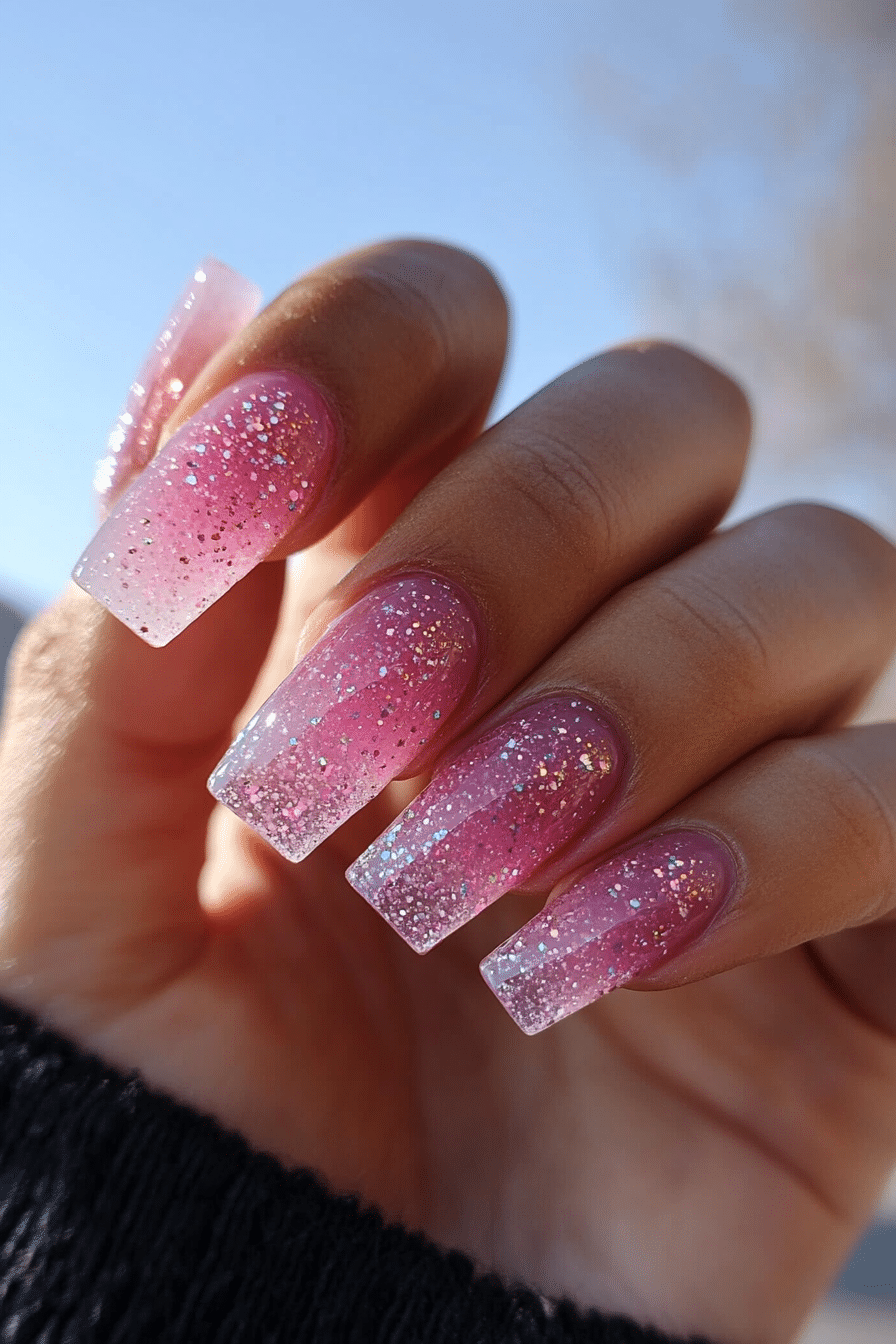 17. Glacial Pink Quartz (Winter Nail Design Ideas) - Winter Nail Design Ideas