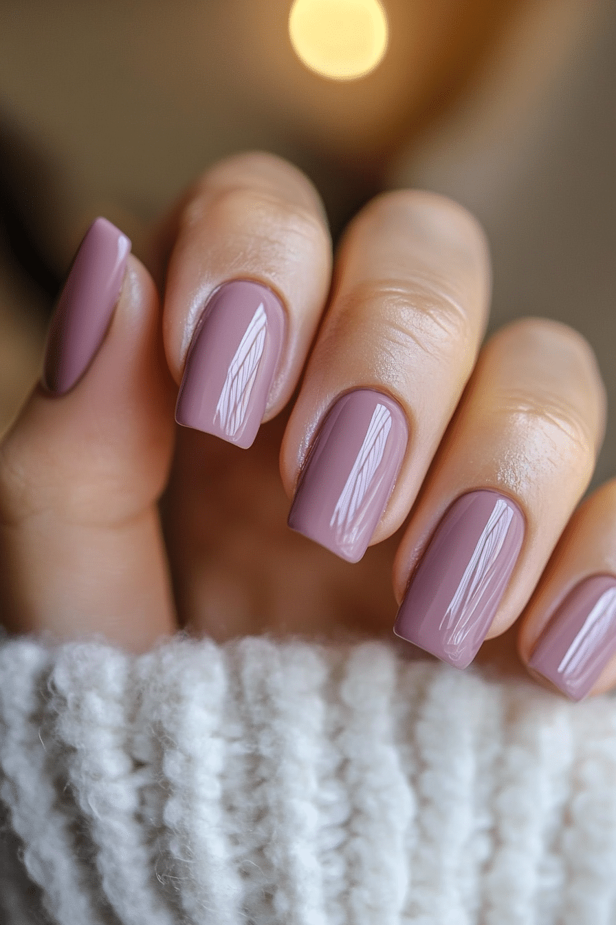 3. Muted Mauve Gloss (Nail Design Ideas For Work) - Nail Design Ideas For Work