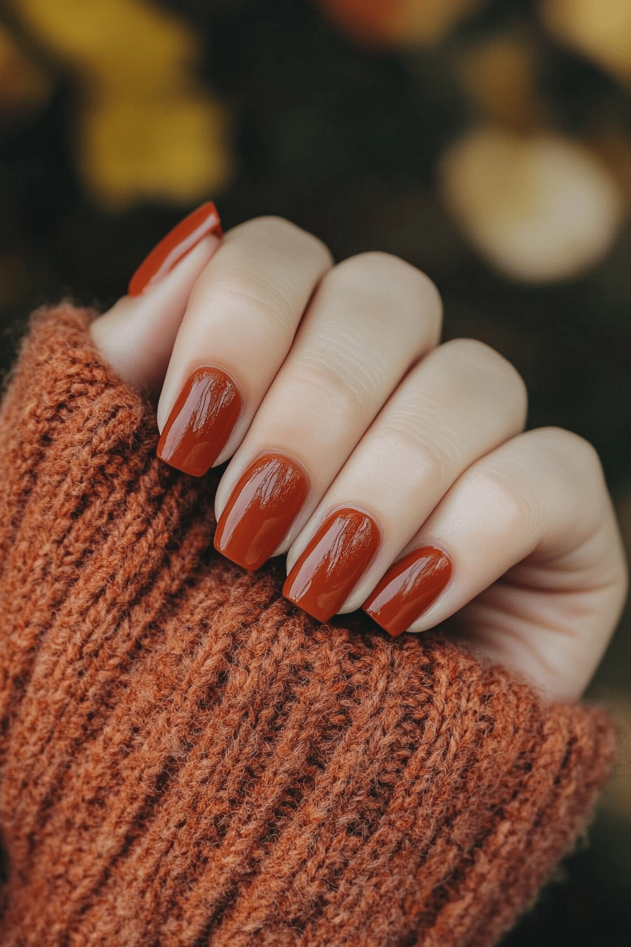 7. Terracotta Tones (Nail Design Ideas For Work) - Nail Design Ideas For Work