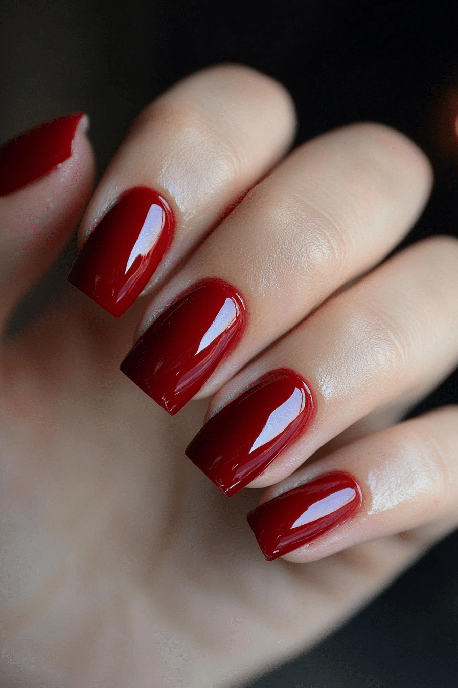 8. Classic Red Elegance (Nail Design Ideas For Work) - Nail Design Ideas For Work