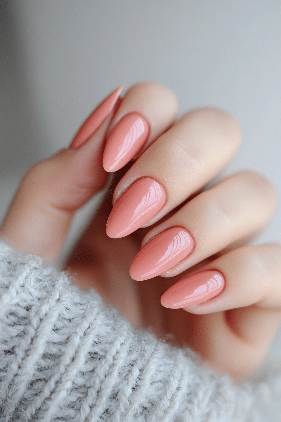 17. Soft Coral Simplicity (Nail Design Ideas For Work) - Nail Design Ideas For Work