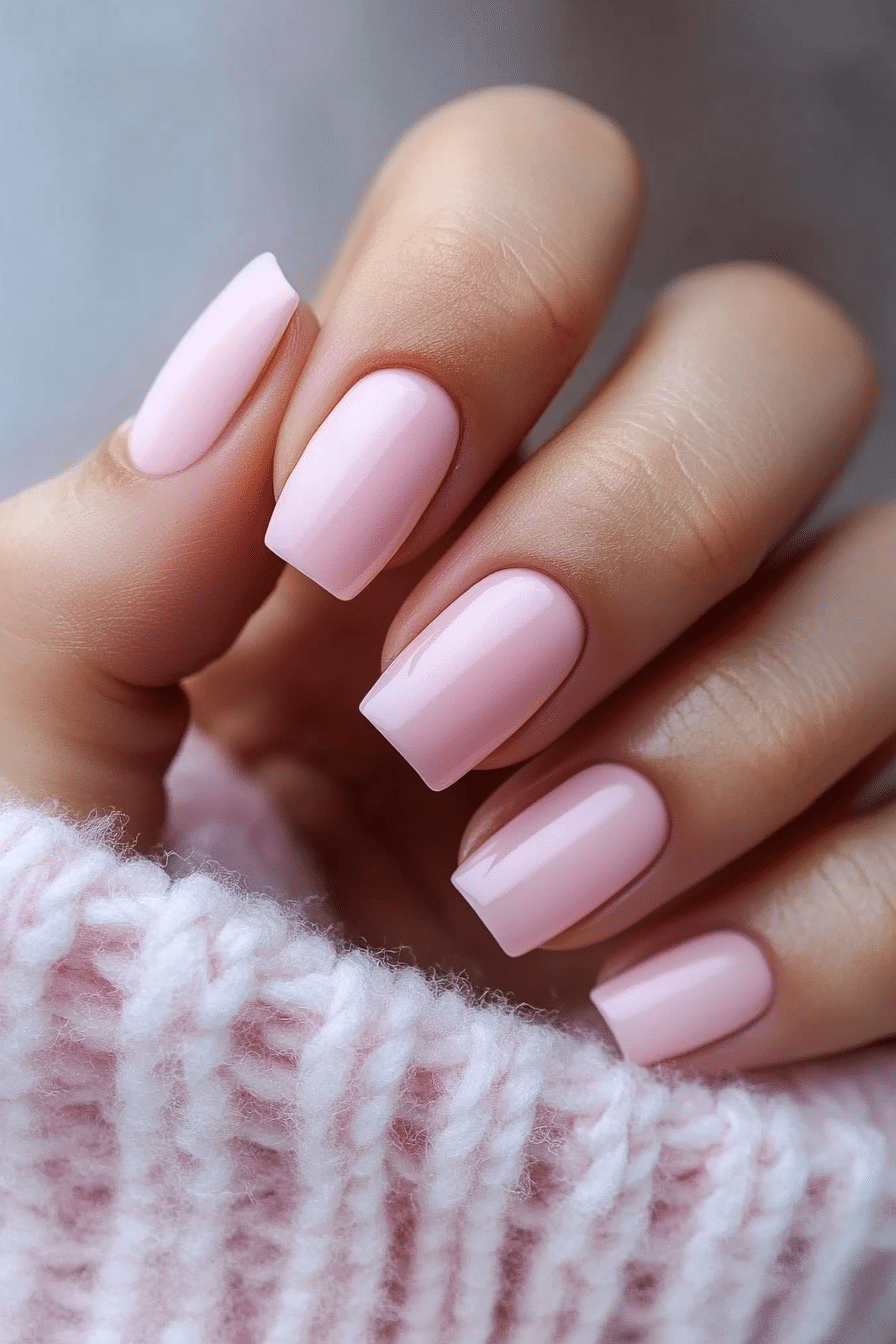 24. Velvet Soft Pink Finish (Nail Design Ideas For Work) - Nail Design Ideas For Work