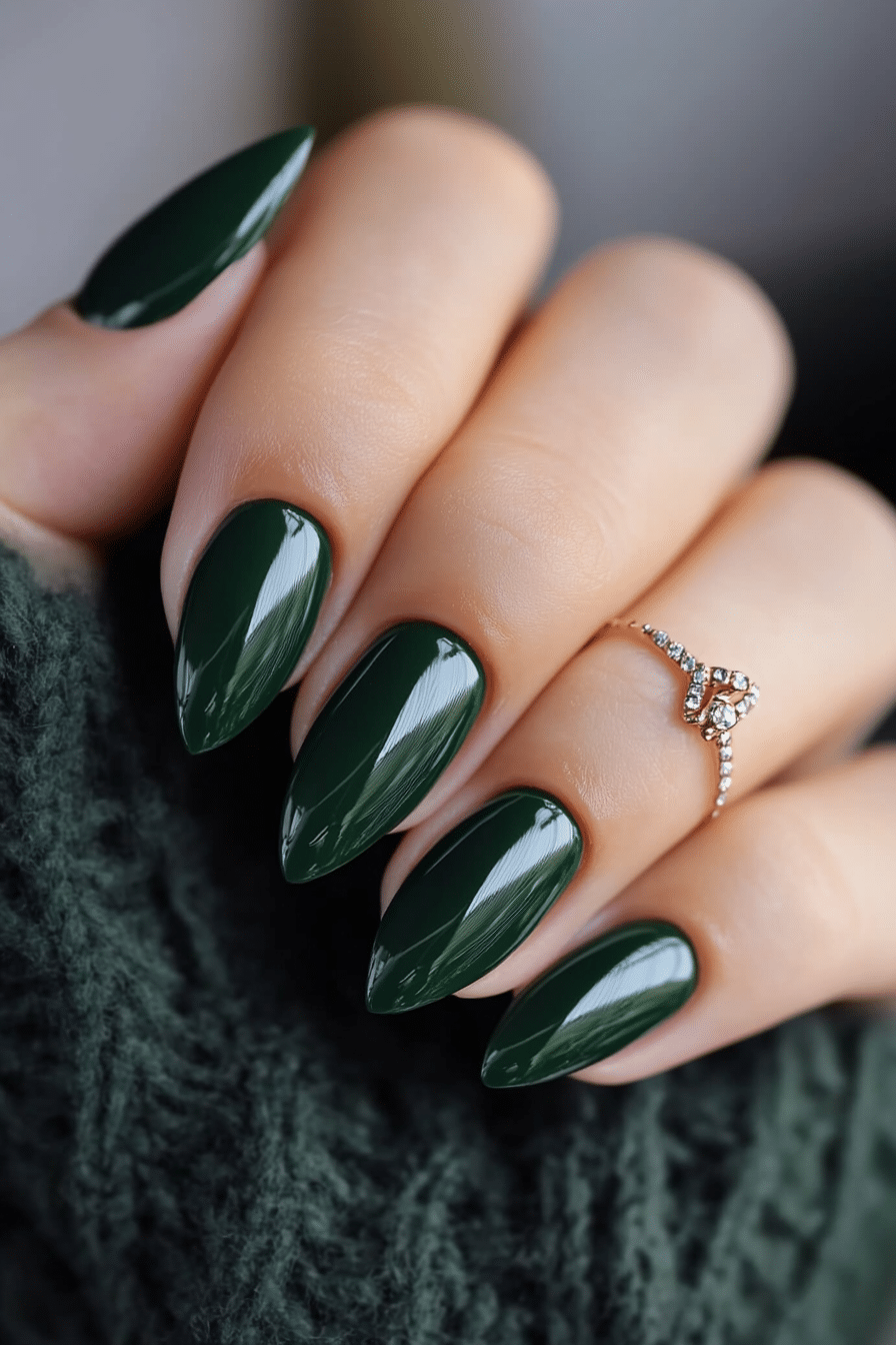 17. Forest Moss (Solid Nail Color Design Ideas) - Solid Nail Color Design Ideas