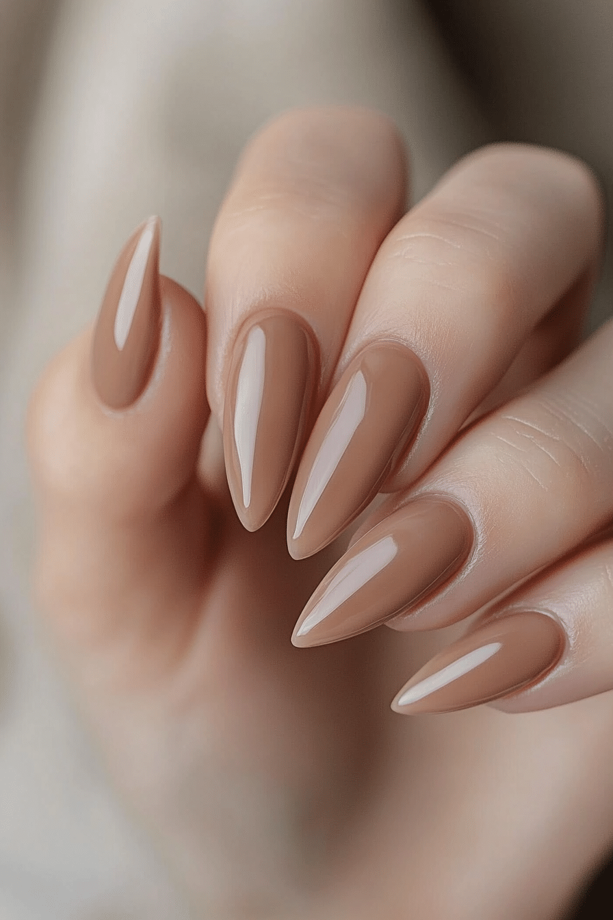 3. Desert Clay Gloss (Almond Nail Design Ideas) - Almond Nail Design Ideas