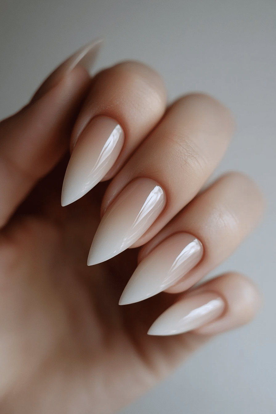 26. Creamy Dune Gradient (Almond Nail Design Ideas) - Almond Nail Design Ideas