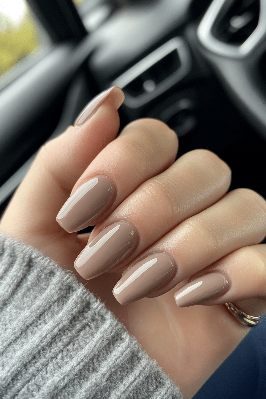 1. Soft Taupe Gloss (Office Nail Design Ideas) - Office Nail Design Ideas
