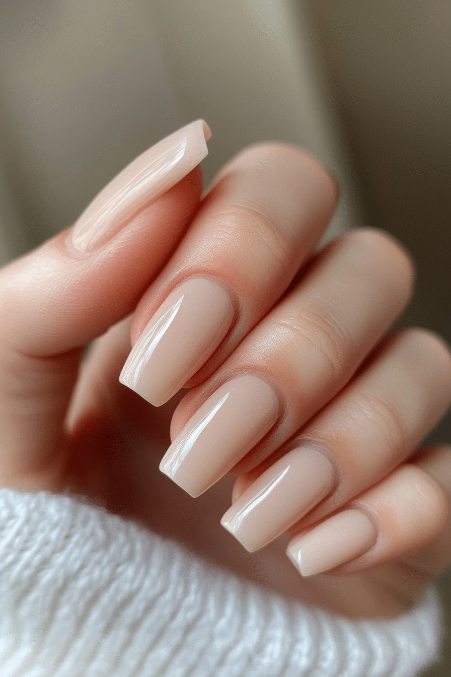 9. Classic Light Beige Cream (Office Nail Design Ideas) - Office Nail Design Ideas