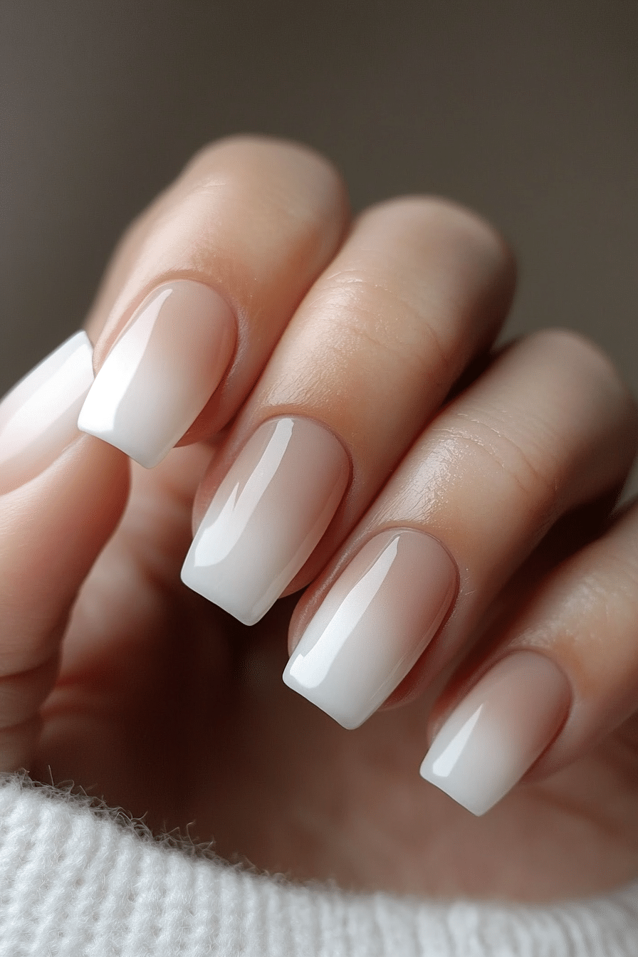 10. Subtle Ombre Fade (Office Nail Design Ideas) - Office Nail Design Ideas