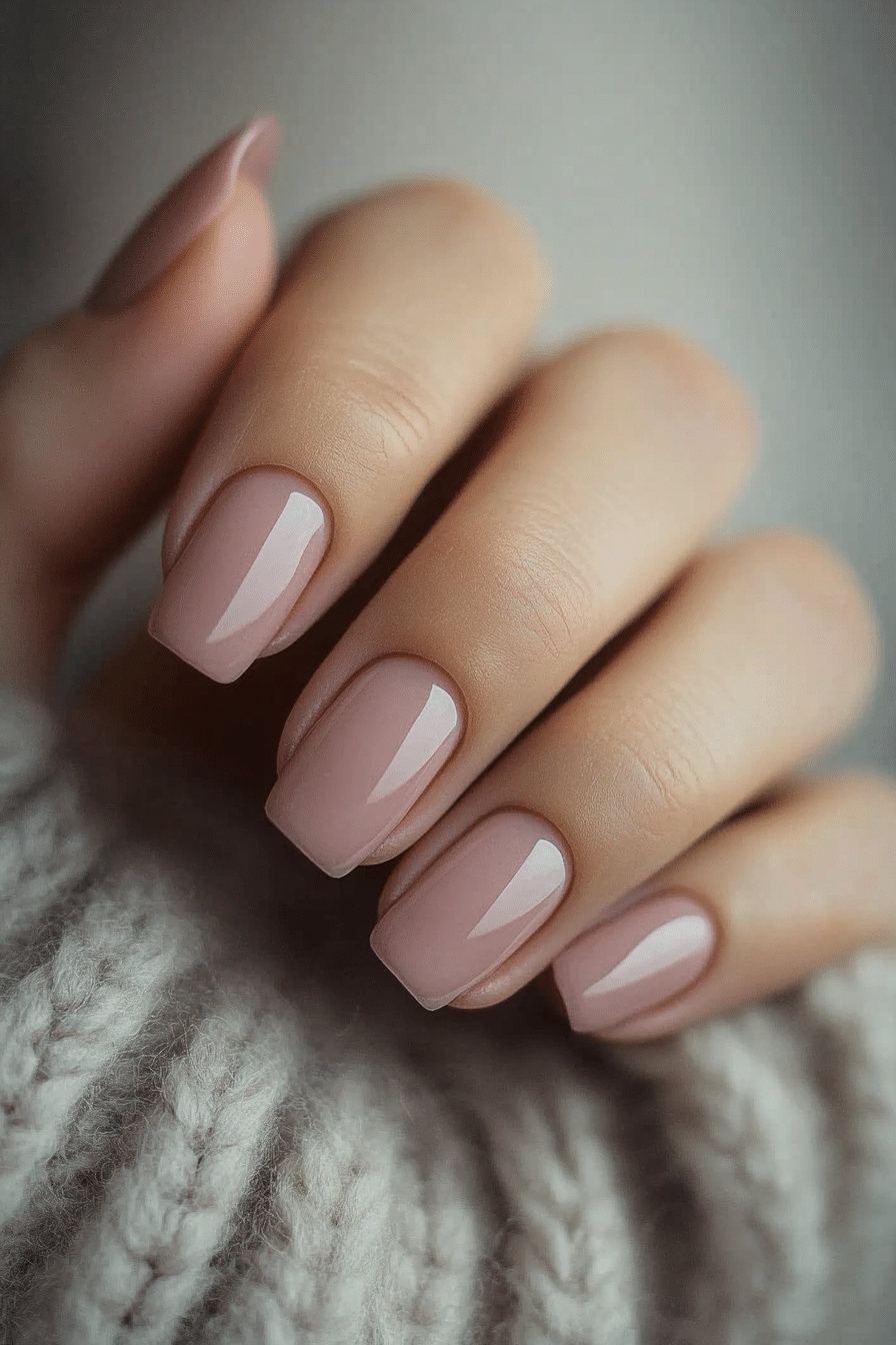 11. Dusty Mauve Shine (Office Nail Design Ideas) - Office Nail Design Ideas