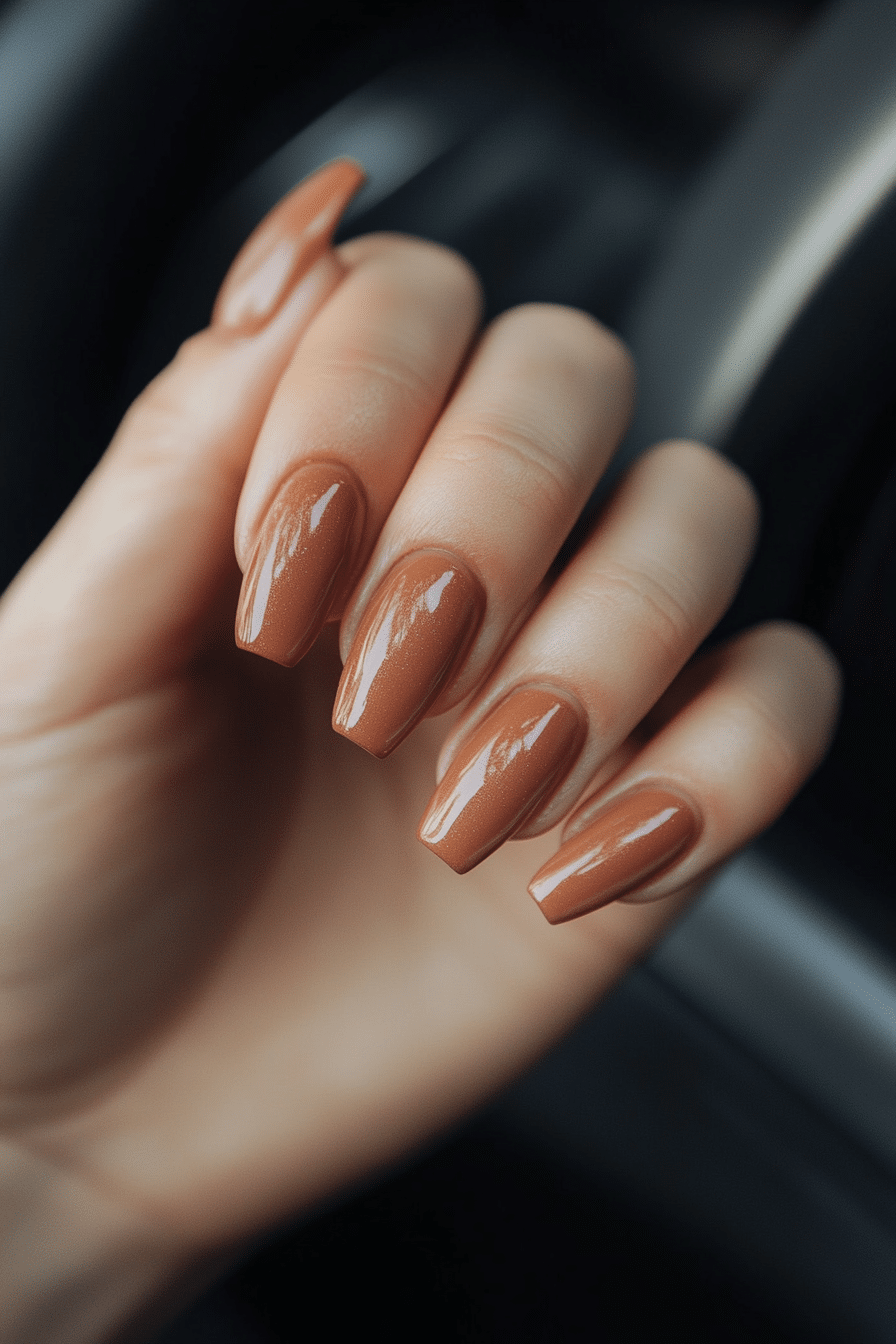 14. Terracotta Whisper (Office Nail Design Ideas) - Office Nail Design Ideas