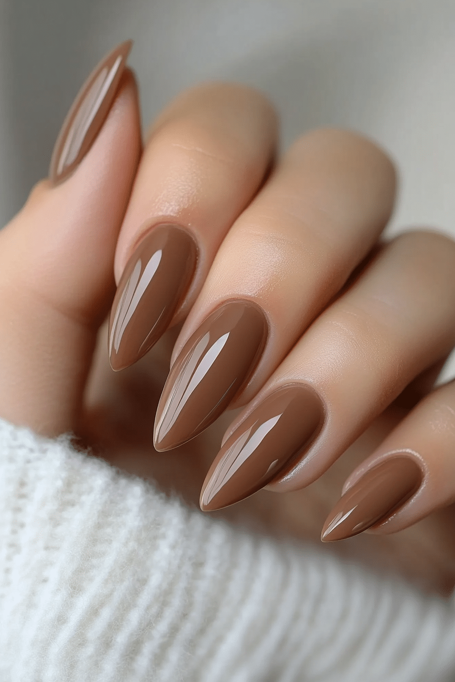 25. Burnt Sienna Balance (Office Nail Design Ideas) - Office Nail Design Ideas