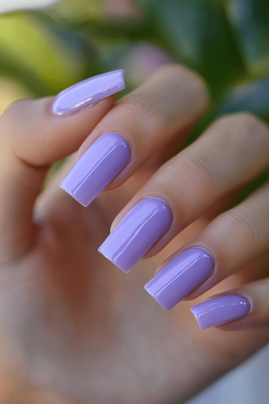 21. Pale Violet Pearlescent Shine (Purple Nail Design Ideas) - Purple Nail Design Ideas