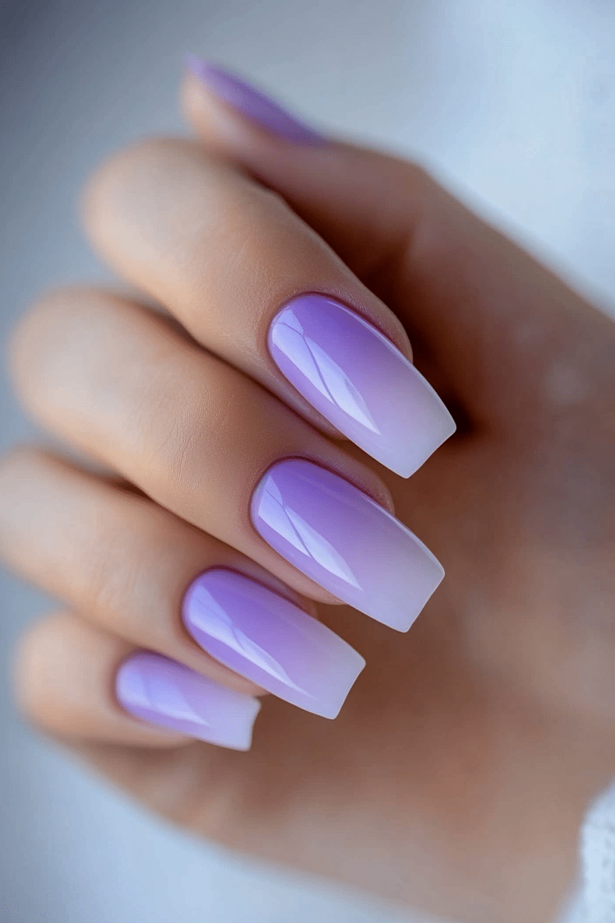 2. Lavender Mist Ombre (Ombre Nail Design Ideas) - Ombre Nail Design Ideas