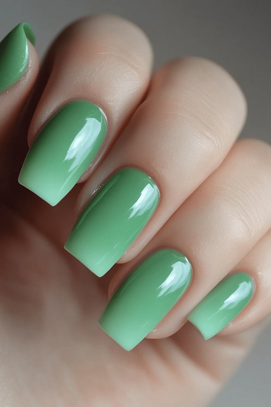 13. Sage and Mint Shift (Ombre Nail Design Ideas) - Ombre Nail Design Ideas