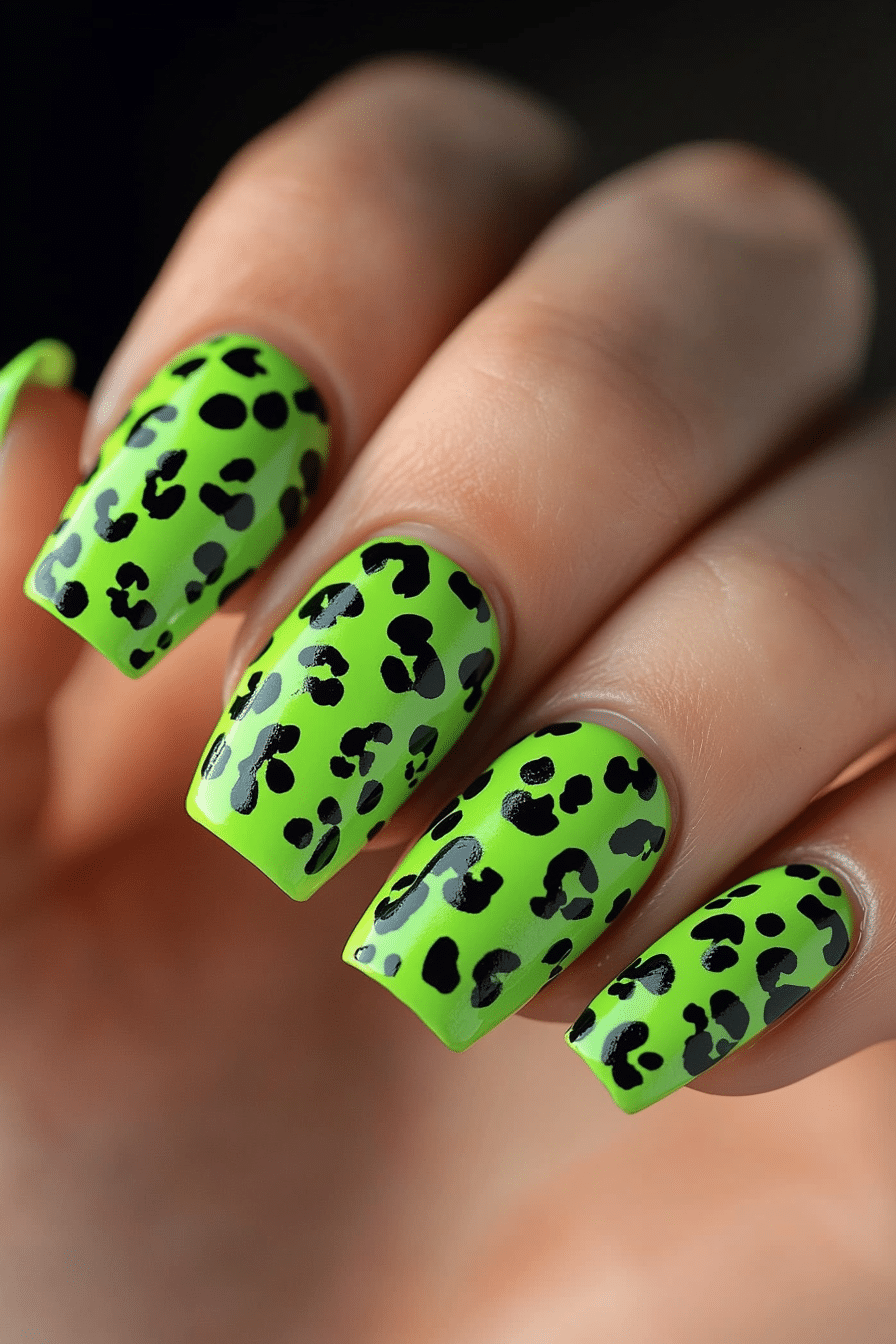 2. Neon Jungle Vibes (Cheetah Nail Design Ideas) - Cheetah Nail Design Ideas