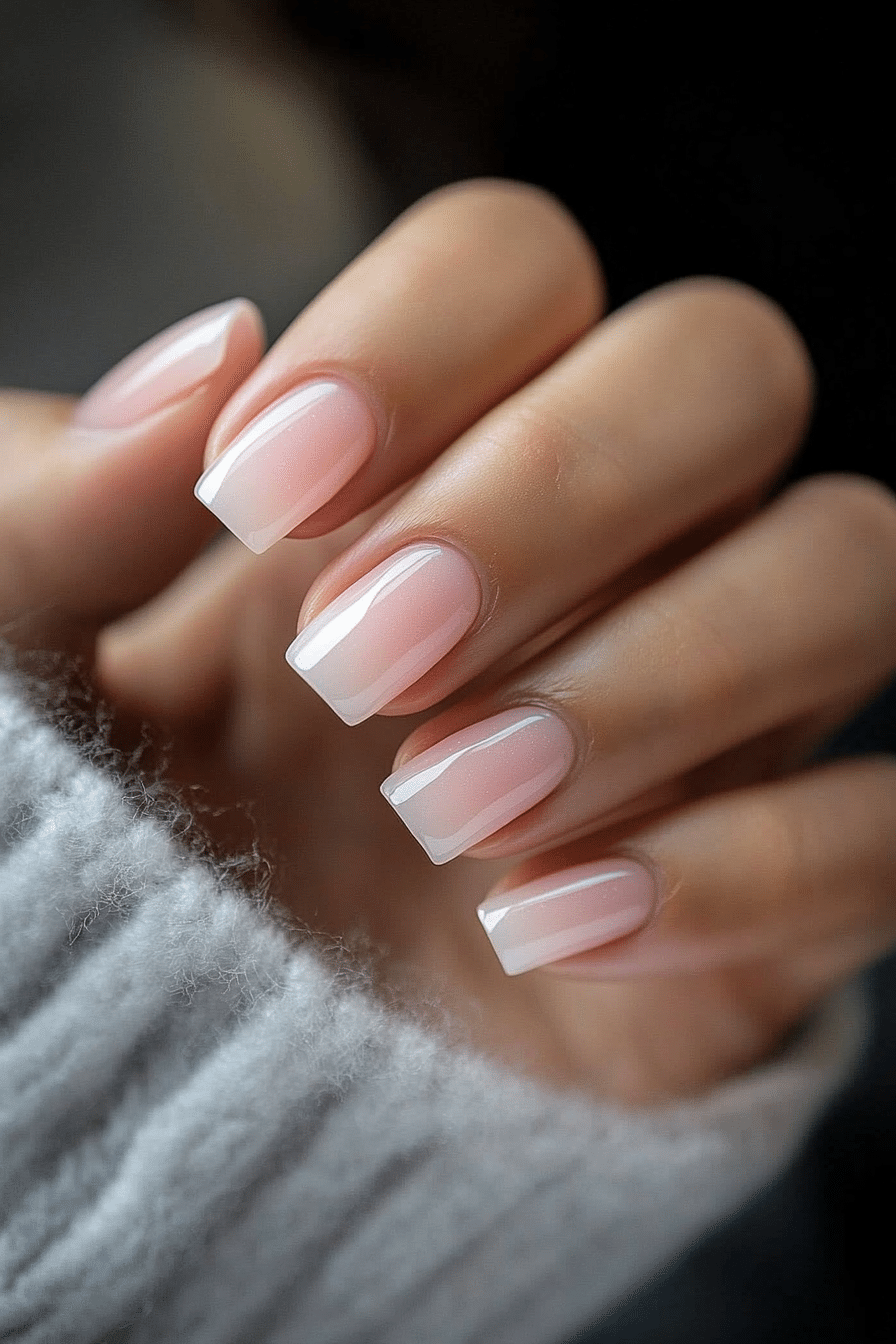 1. Soft Rose Quartz Elegance (Classy Short Nail Design Ideas) - Classy Short Nail Design Ideas