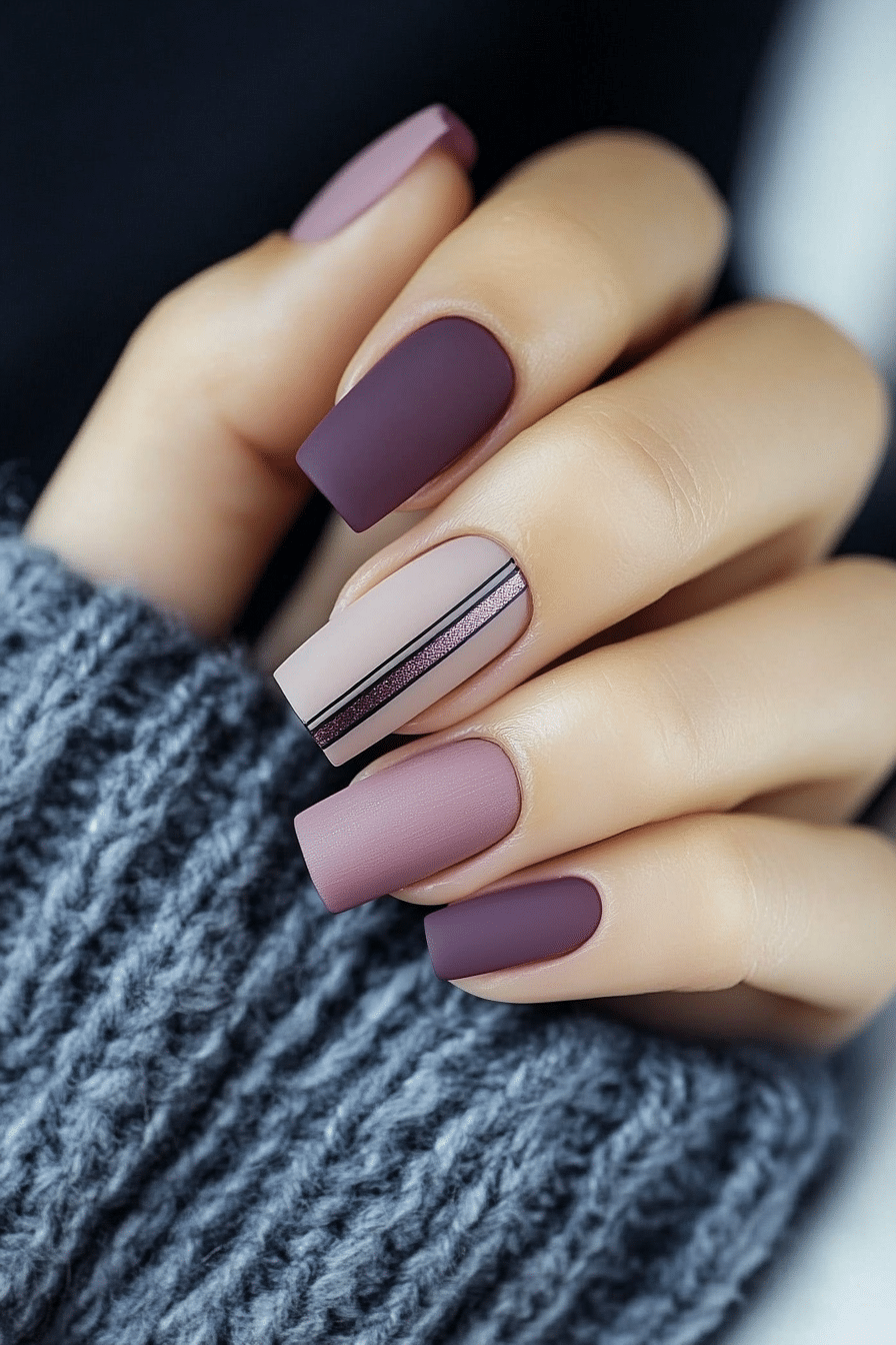 2. Muted Mauve Minimalism (Classy Short Nail Design Ideas) - Classy Short Nail Design Ideas