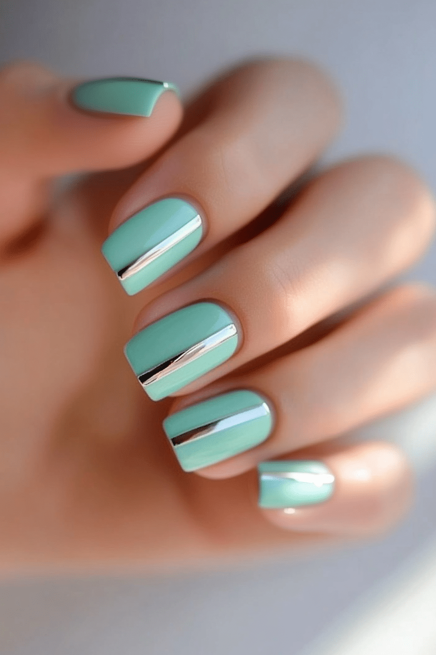 25. Muted Mint Harmony (Classy Short Nail Design Ideas) - Classy Short Nail Design Ideas
