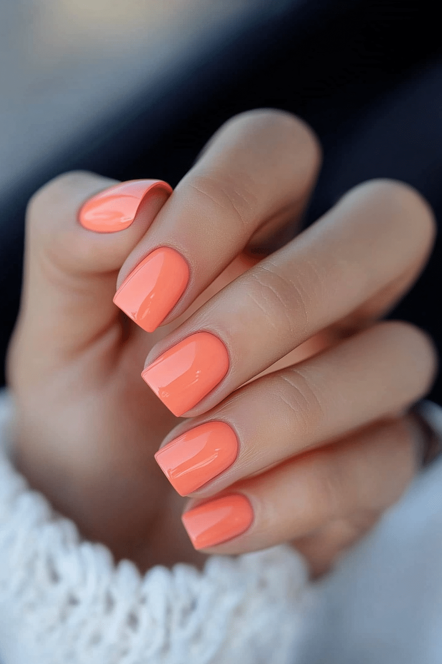 26. Sunset Clay Gloss (Classy Short Nail Design Ideas) - Classy Short Nail Design Ideas