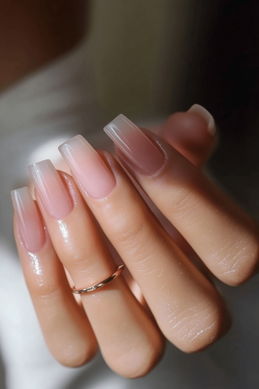5. Blush Glass Tint (Milky Nail Design Ideas) - Milky Nail Design Ideas