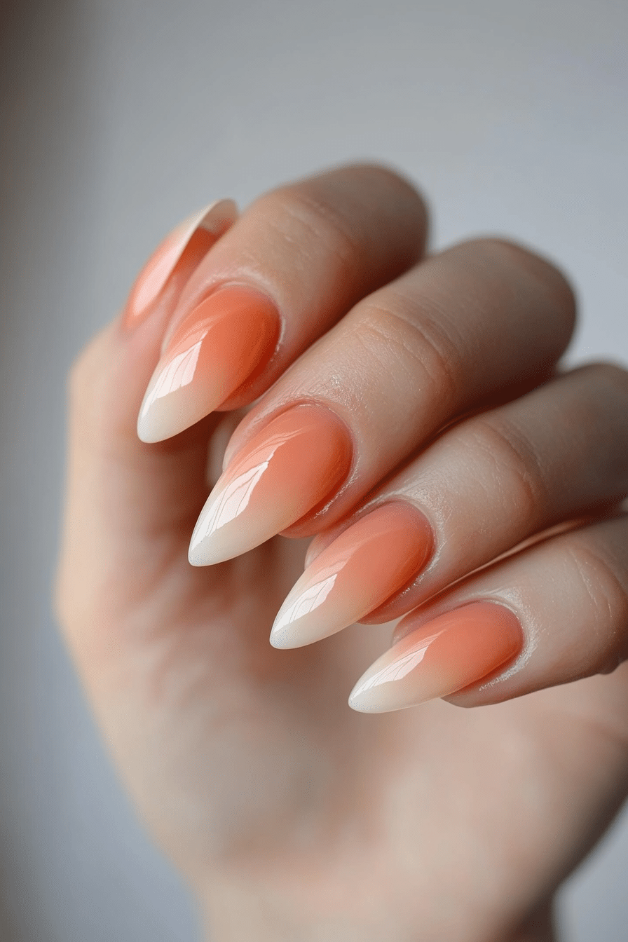 8. Gold Leaf Glimmer (Milky Nail Design Ideas) - Milky Nail Design Ideas