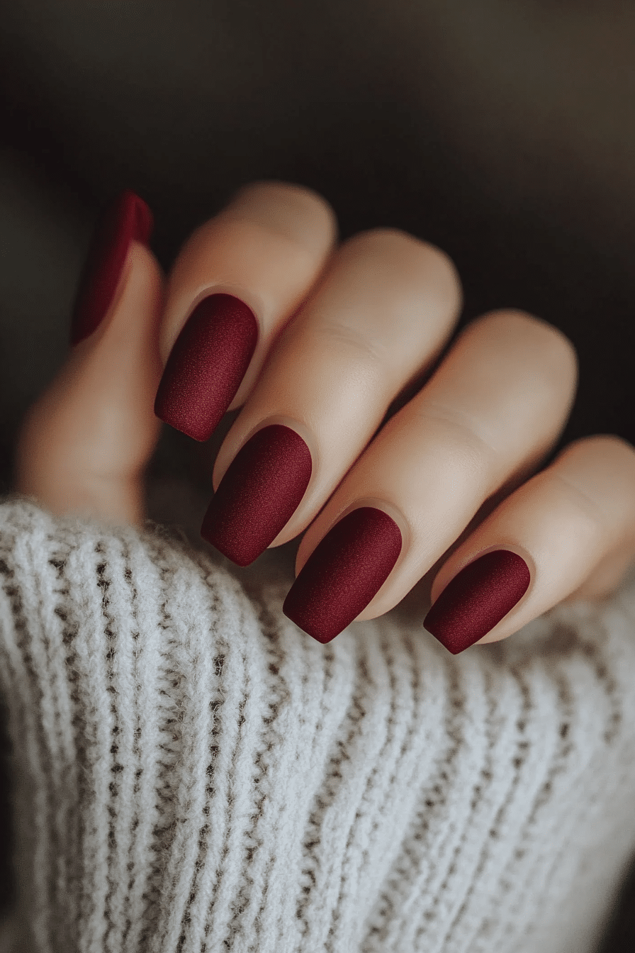 5. Cranberry Cashmere (Winter Birthday Nail Design Ideas) - Winter Birthday Nail Design Ideas