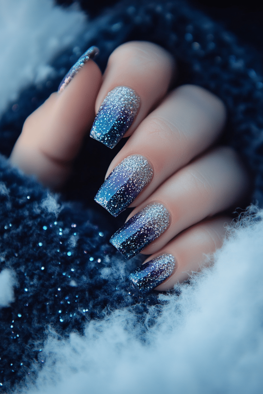14. Twilight Galaxy (Winter Birthday Nail Design Ideas) - Winter Birthday Nail Design Ideas