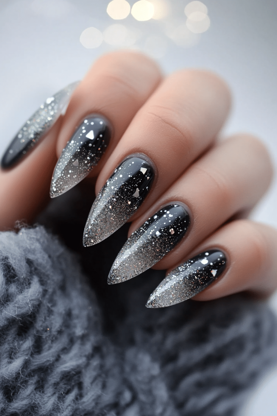 17. Smoky Quartz Shine (Winter Birthday Nail Design Ideas) - Winter Birthday Nail Design Ideas