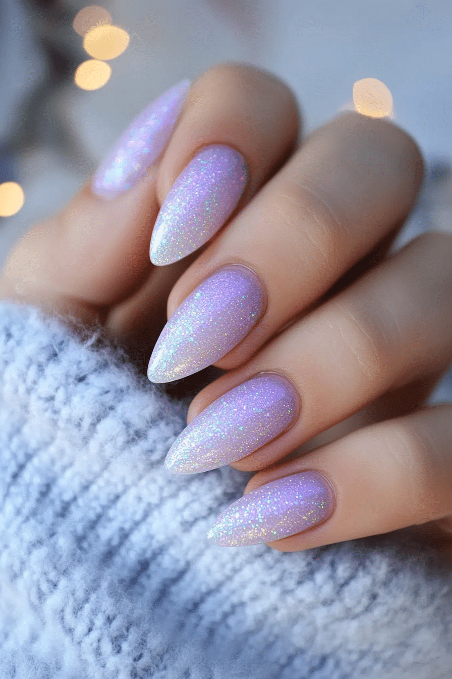 18. Sugarplum Stardust (Winter Birthday Nail Design Ideas) - Winter Birthday Nail Design Ideas
