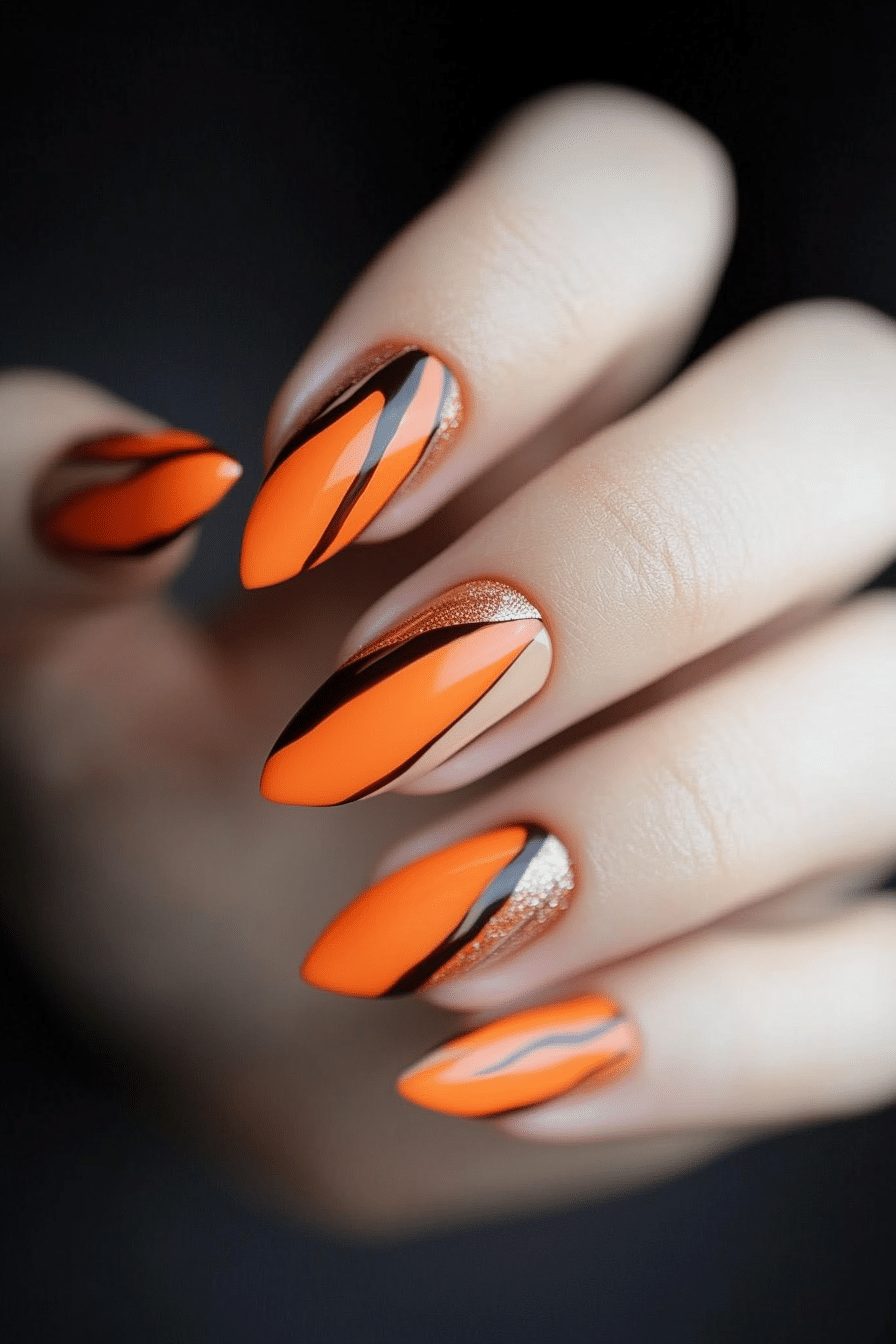 15. Rustic Clay Overlay (Orange Color Nail Design Ideas) - Orange Color Nail Design Ideas