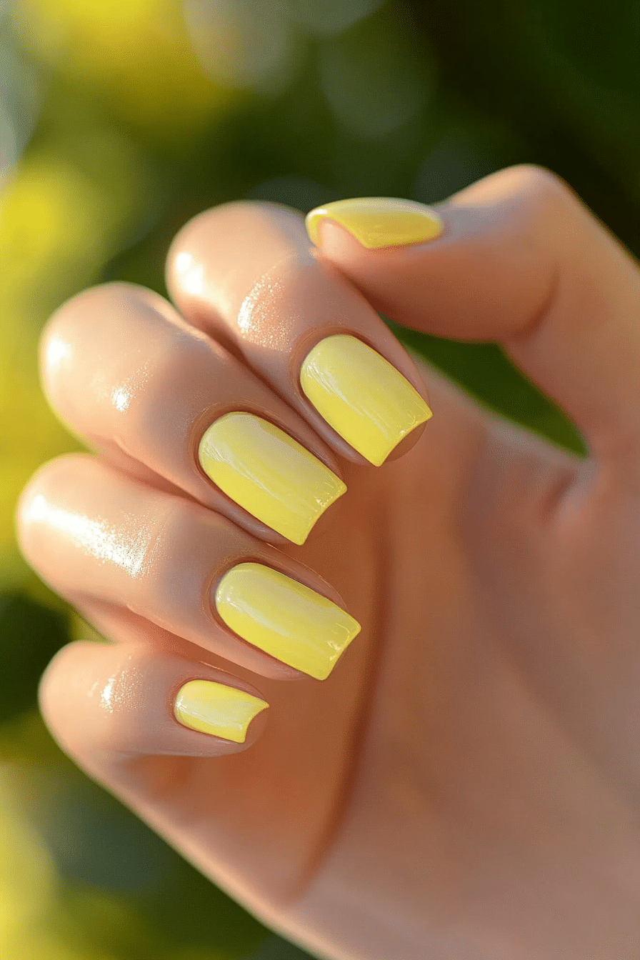 24. Candlelight Glow (Yellow Nail Design Ideas) - Yellow Nail Design Ideas