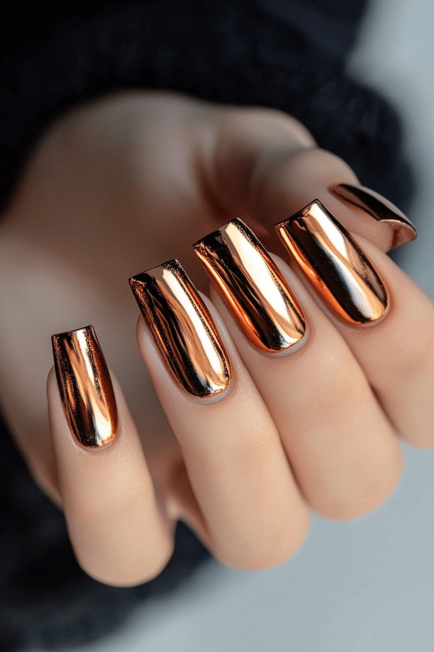 6. Copper Glaze Chrome (Chrome Nail Design Ideas) - Chrome Nail Design Ideas