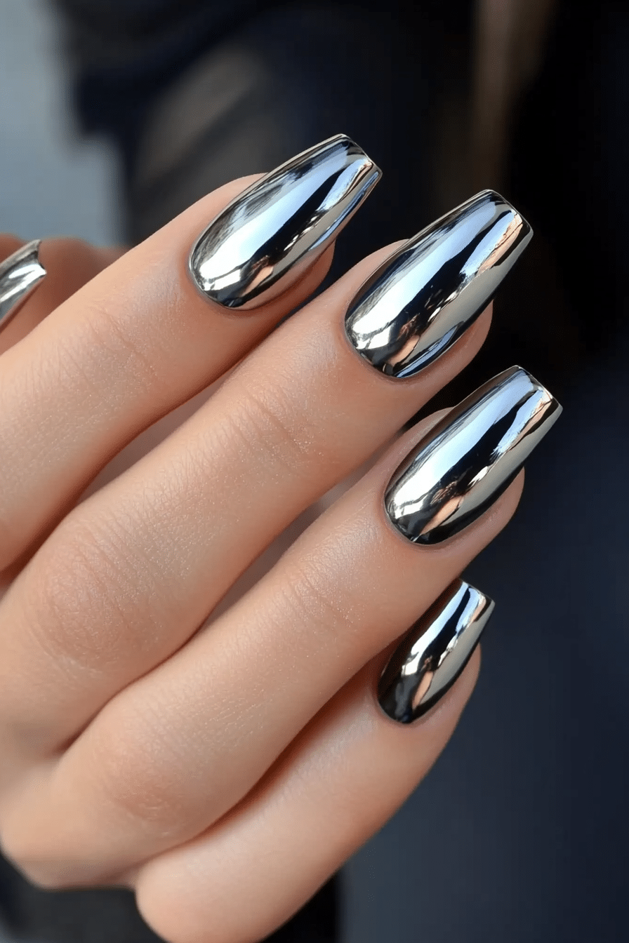 11. Smoky Quartz Chrome (Chrome Nail Design Ideas) - Chrome Nail Design Ideas