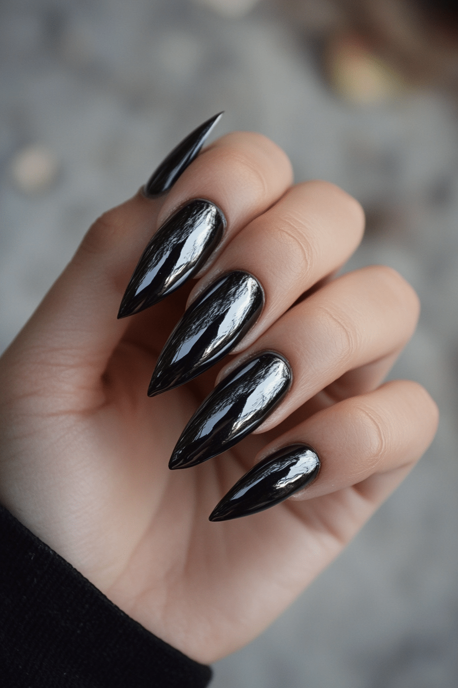 18. Charcoal Shine Chrome (Chrome Nail Design Ideas) - Chrome Nail Design Ideas