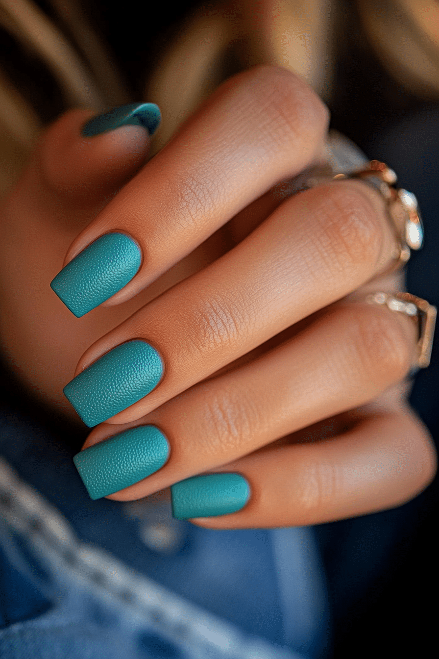 26. Ocean Pebble Texture (Cute Short Nail Design Ideas) - Cute Short Nail Design Ideas