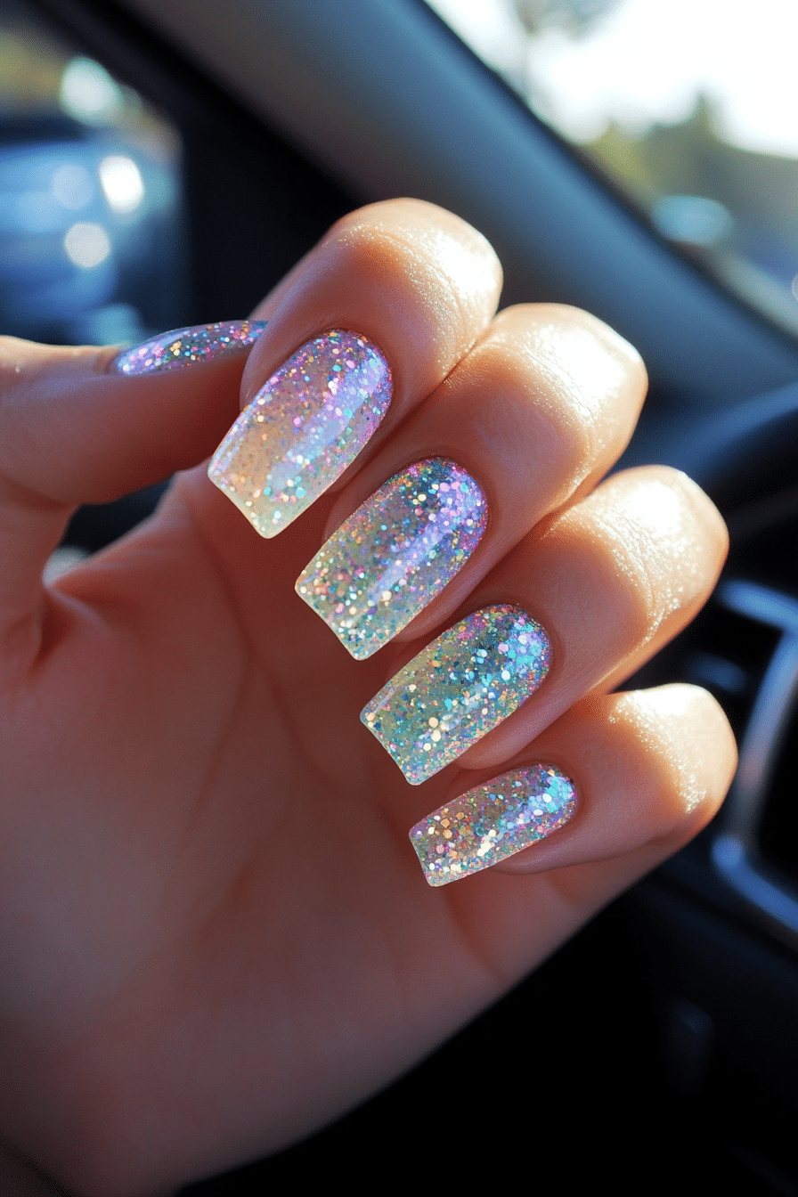 6. Opal Illusion (Glitter Nail Design Ideas) - Glitter Nail Design Ideas