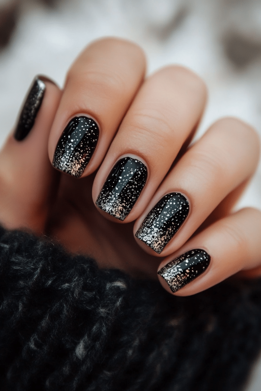 16. Midnight Halo Dust (Glitter Nail Design Ideas) - Glitter Nail Design Ideas
