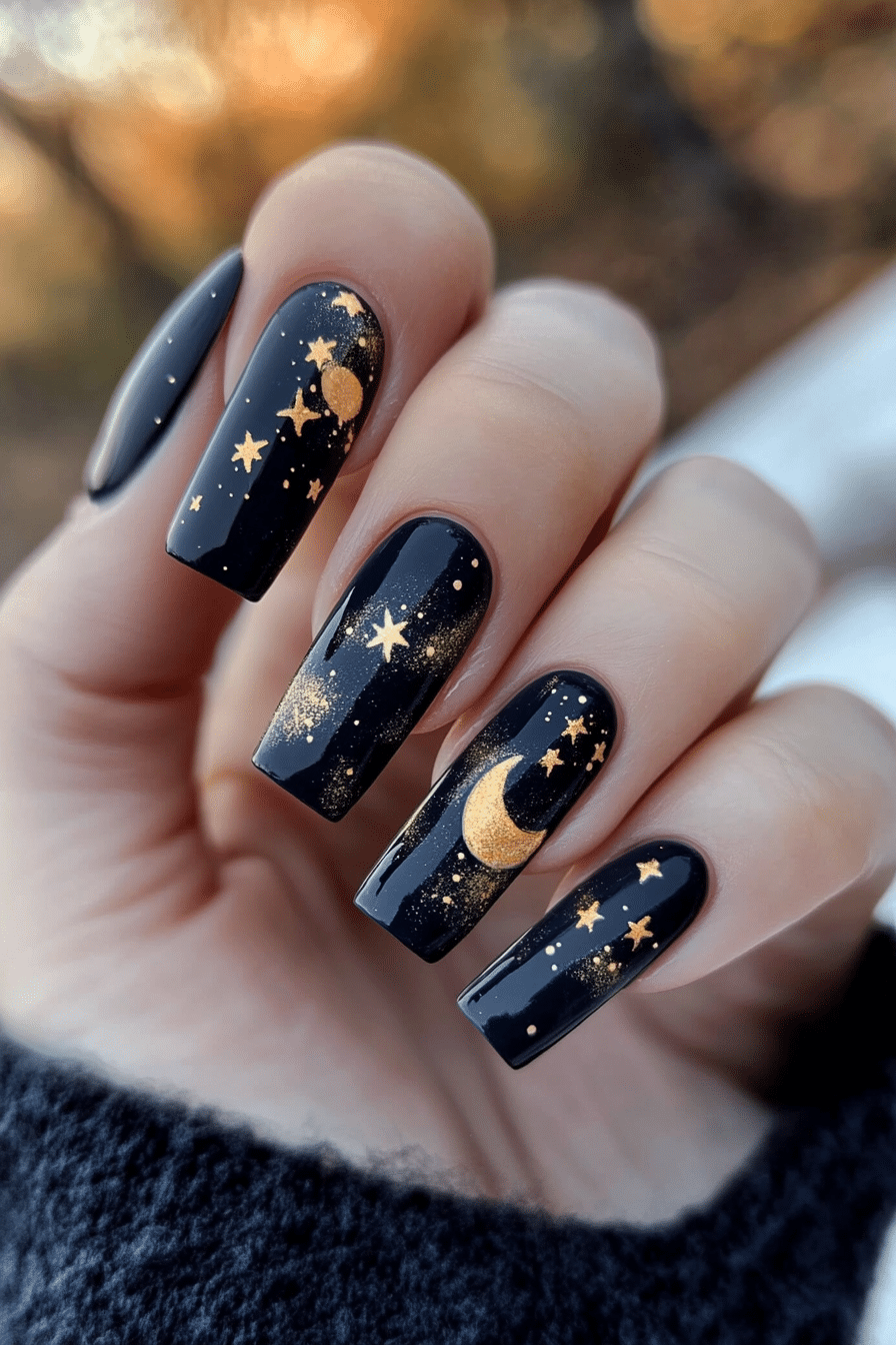 6. Harvest Moon Glow (Thanksgiving Nail Design Ideas) - Thanksgiving Nail Design Ideas