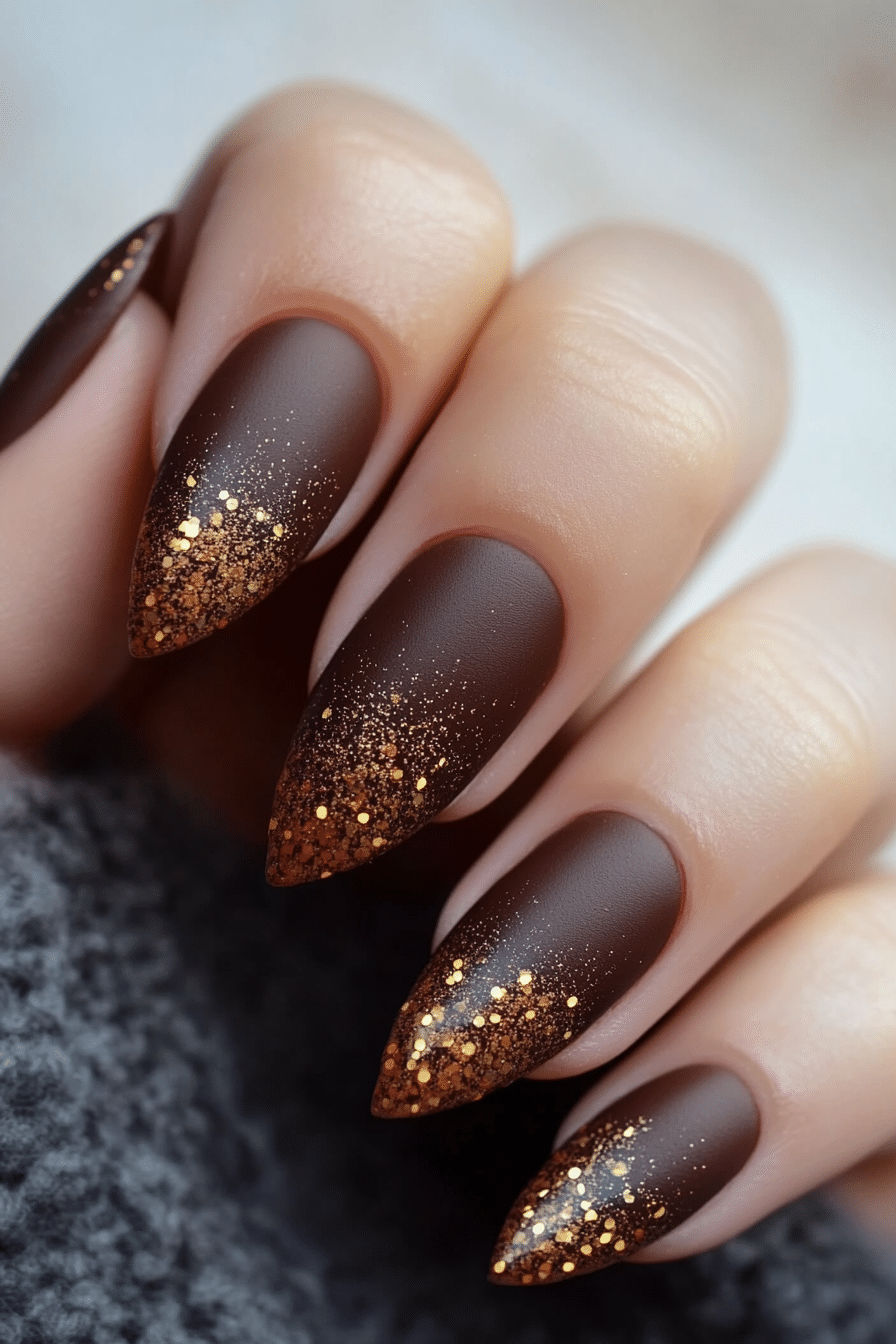 7. Cinnamon Stick Matte (Thanksgiving Nail Design Ideas) - Thanksgiving Nail Design Ideas