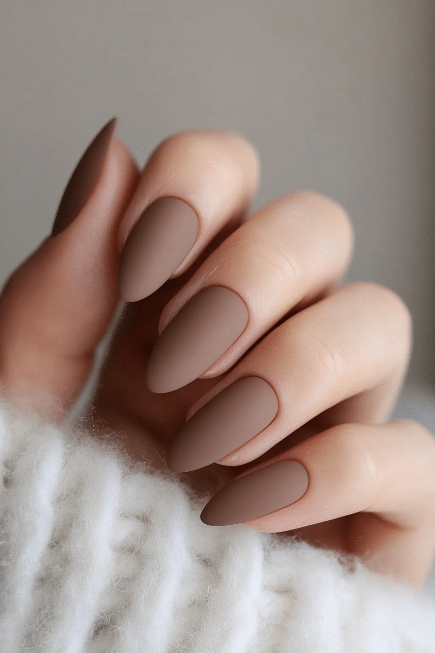 2. Matte Mocha Simplicity (Classy Nail Design Ideas) - Classy Nail Design Ideas