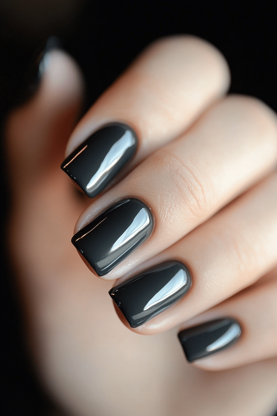 5. Charcoal Velvet Finish (Classy Nail Design Ideas) - Classy Nail Design Ideas